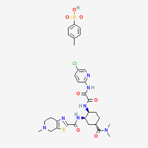 Структурная формула Edoxaban, CAS 480449-71-6, формула C24H30N7O4Scl.C7H8O3S