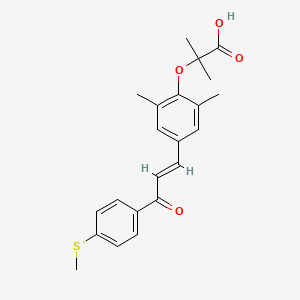 Структурная формула Elafibranor(GFT505), CAS 923978-27-2, формула C22H24O4S