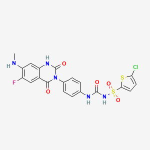 Структурная формула Elinogrel, CAS 936500-94-6, формула C20H15ClFN5O5S2
