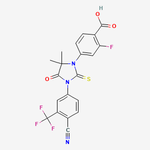 Структурная формула Enzalutamide carboxylic acid, CAS 1242137-15-0, формула C20H13F4N3O3S