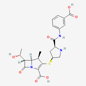 Структурная формула Ertapenem, CAS 153832-46-3, формула C22H25N3O7S