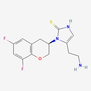 Структурная формула Etamicastat, CAS 760173-05-5, формула C14H15N3OF2S