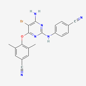 Структурная формула Etravirine, CAS 269055-15-4, формула C20H15BrN6O