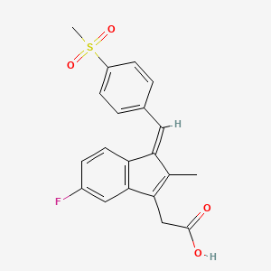 Структурная формула Sulindac sulfone, CAS 59973-80-7, формула C20H17O4FS