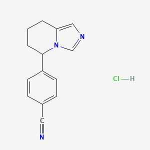 Структурная формула Fadrozole (hydrochloride), CAS 102676-31-3, формула C14H14ClN3