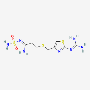 Структурная формула Famotidine, CAS 76824-35-6, формула C8H15N7O2S3