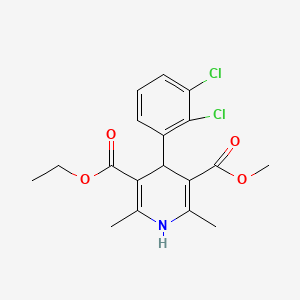 Структурная формула Felodipine, CAS 72509-76-3, формула C18H19Cl2NO4