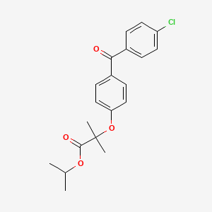 Структурная формула Fenofibrate, CAS 49562-28-9, формула C20H21ClO4