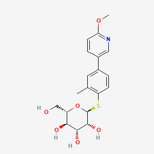 Структурная формула FimH inhibitor 5h, CAS 2240179-36-4, формула C19H23NO6S