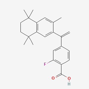 Структурная формула Fluorobexarotene, CAS 1190848-23-7, формула C24H27FO2