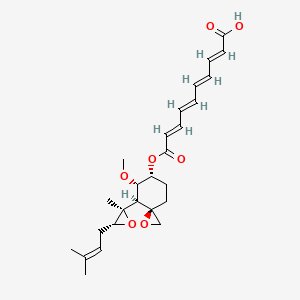 Структурная формула Fumagillin, CAS 23110-15-8, формула C26H34O7