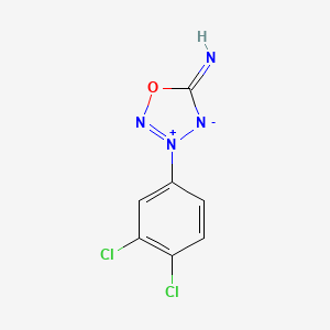 Структурная формула Gea3162, CAS 144576-10-3, формула C7H4Cl2N4O