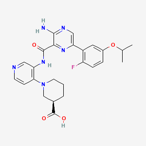 Структурная формула CID 139600315(GNF-4877), CAS 2041073-22-5, формула C25H27FN6O4