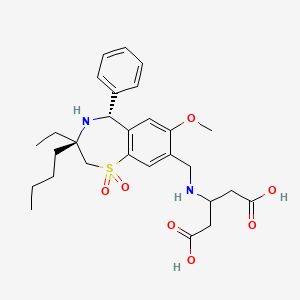 Структурная формула Iinerixibat, CAS 1345982-69-5, формула C28H38N2O7S