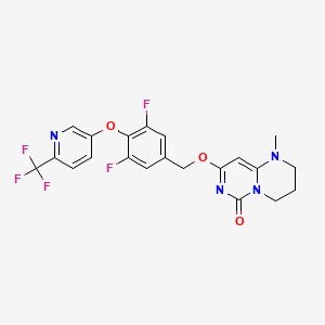 Структурная формула Lp-PLA2 -IN-1(GSK2814338), CAS 1420367-28-7, формула C21H17F5N4O3