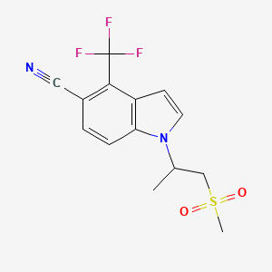 Структурная формула GSK2881078, CAS 1539314-06-1, формула C14H13F3N2O2S