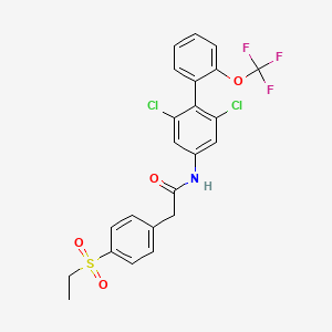 Структурная формула GSK-805, CAS 1426802-50-7, формула C23H18Cl2F3NO4S