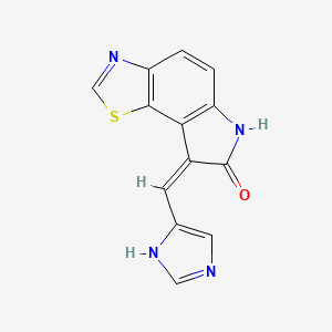 Структурная формула GW-506033X(PKR Inhibitor C16), CAS 608512-97-6, формула C13H8N4Os
