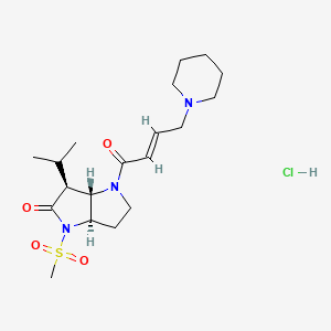 Структурная формула GW311616A, CAS 197890-44-1, формула C19H31N3O4S.ClH