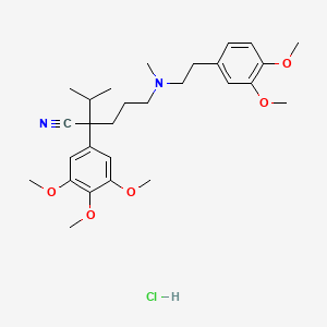 Структурная формула Gallopamil hydrochloride, CAS 16662-46-7, формула C28H41ClN2O5