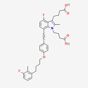 Структурная формула Gemilukast (ONO-6950), CAS 1232861-58-3, формула C36H37F2NO5