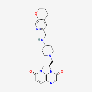 Структурная формула Gepotidacin, CAS 1075236-89-3, формула C24H28N6O3