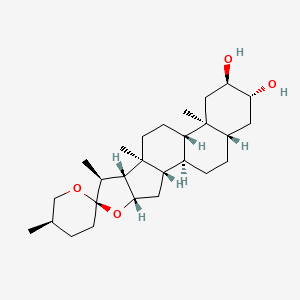 Структурная формула Gitogenin, CAS 511-96-6, формула C27H44O4
