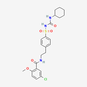Структурная формула Glibenclamide, CAS 10238-21-8, формула C23H28ClN3O5S