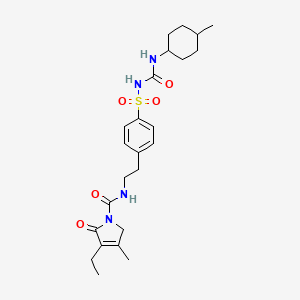 Структурная формула Glimepiride, CAS 93479-97-1, формула C24H34N4O5S