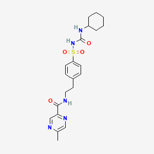 Структурная формула Glipizide, CAS 29094-61-9, формула C21H27N5O4S