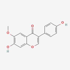 Структурная формула Glycitein, CAS 40957-83-3, формула C16H12O5