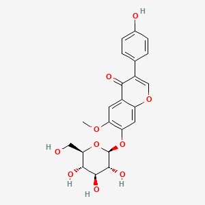 Структурная формула Glycitin, CAS 40246-10-4, формула C22H22O10