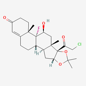 Структурная формула Halcinonide, CAS 3093-35-4, формула C24H32ClFO5