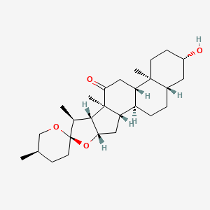 Структурная формула Hecogenin, CAS 467-55-0, формула C27H42O4