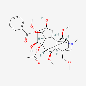 Структурная формула Hypaconitine, CAS 6900-87-4, формула C33H45NO10