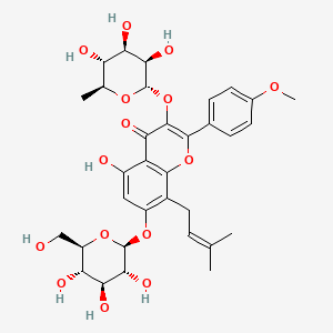 Структурная формула Icariin, CAS 489-32-7, формула C33H40O15