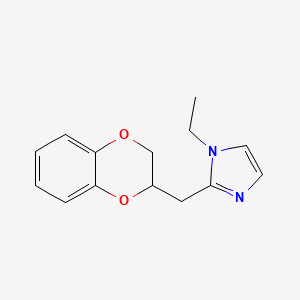 Структурная формула Imiloxan, CAS 81167-16-0, формула C14H16N2O2