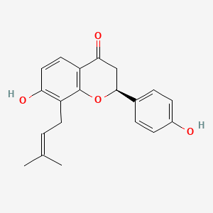 Структурная формула Isobavachin, CAS 31524-62-6, формула C20H20O4