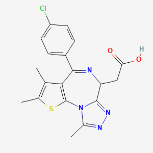 Структурная формула (+)-JQ1 carboxylic acid, CAS 202592-23-2, формула C19H17ClN4O2S