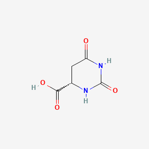 Структурная формула L-Dihydroorotic acid, CAS 5988-19-2, формула C5H6N2O4
