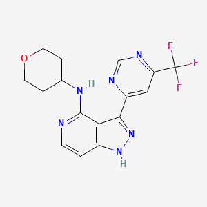 Структурная формула LRRK2 inhibitor 18, CAS 1459257-24-9, формула C16H15F3N6O