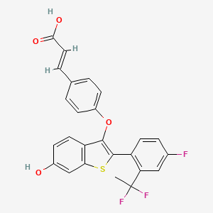 Структурная формула LSZ-102, CAS 2135600-76-7, формула C25H17F3O4S