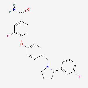 Структурная формула LY2444296, CAS 1346133-11-6, формула C24H22F2N2O2