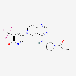 Структурная формула Leniolisib (CDZ173), CAS 1354690-24-6, формула C21H25F3N6O2