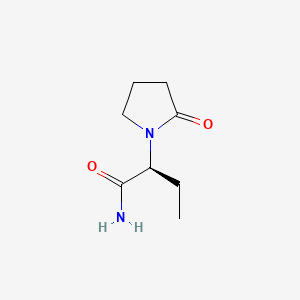 Структурная формула Levetiracetam, CAS 102767-28-2, формула C8H14N2O2