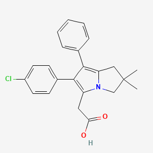 Структурная формула Licofelone, CAS 156897-06-2, формула C23H22ClNO2