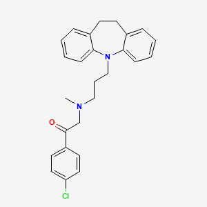 Структурная формула Lofepramine, CAS 23047-25-8, формула C26H27N2OCl