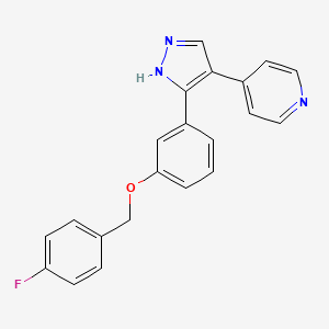 Структурная формула LolCDE-IN-1, CAS 1639933-78-0, формула C21H16FN3O