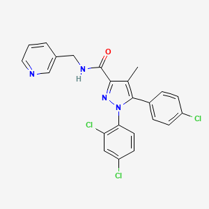 Структурная формула MJ15, CAS 944154-76-1, формула C23H17Cl3N4O