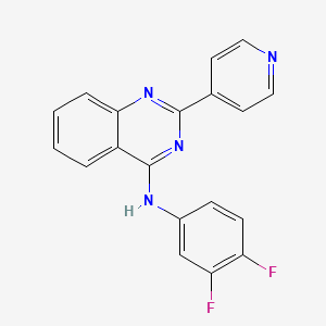 Структурная формула ML367, CAS 381168-77-0, формула C19H12F2N4